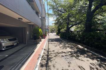 敷地南西側の前面道路