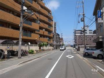 敷地南側の前面道路。