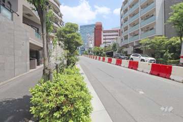 敷地南東側の前面道路