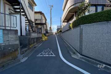 敷地東側の前面道路