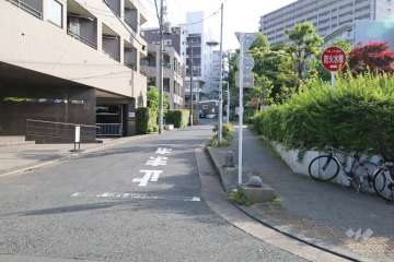 敷地北側の前面道路　