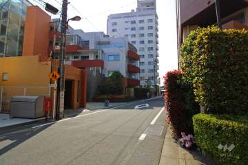 敷地南側の前面道路（東側から）