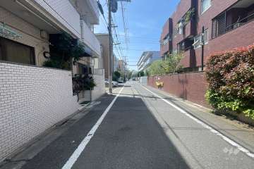 敷地南側の前面道路(東側から)