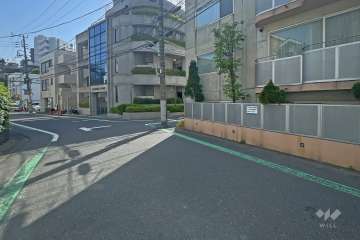 敷地東側の前面道路（北側から）