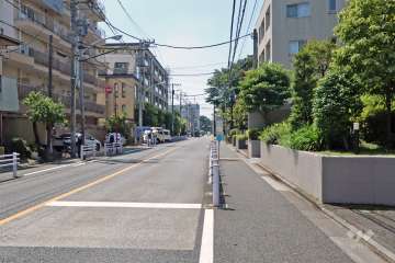 敷地東側前面道路(北側から)