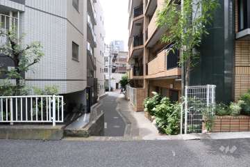 敷地南側の前面道路(東側から)