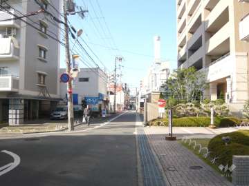 敷地南側の前面道路（東側から）