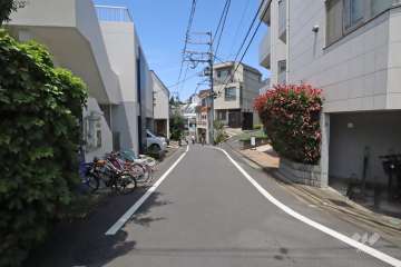 敷地南側の前面道路(東側から)