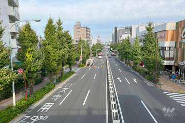 敷地北西側の前面道路　
