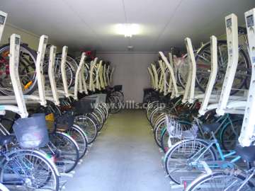 屋内にある自転車置場