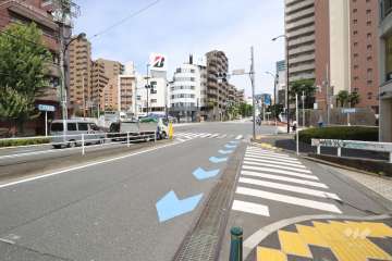 敷地南側の前面道路(東側から)