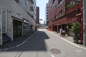 敷地南東側の前面道路　