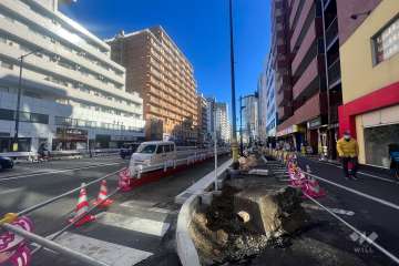 敷地北側の前面道路