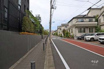 敷地東側の前面道路(南側から)