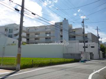 パレ昆陽池公園1の外観（北側から）