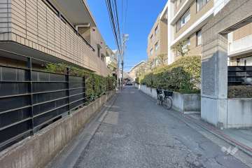 敷地南側の前面道路（東側から）