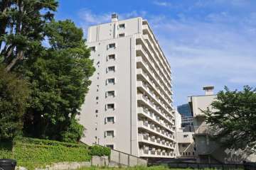 目黒台マンションＡ棟の外観(北西側から)