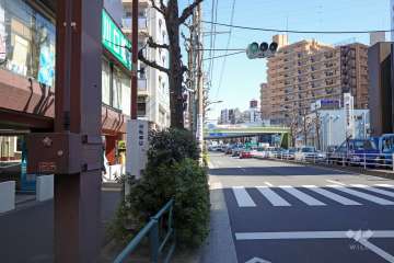 敷地南側の前面道路　