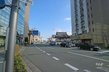 敷地北側の前面道路。