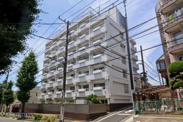 祐天寺住研コーポの外観（東側から）