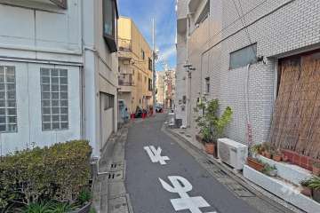 敷地の南側道路(東側から)