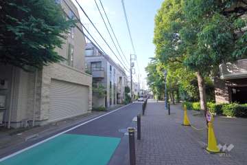 敷地西側の前面道路（南側から）