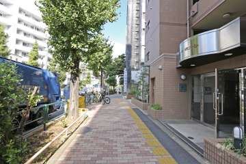 敷地北側の前面道路（西側から）