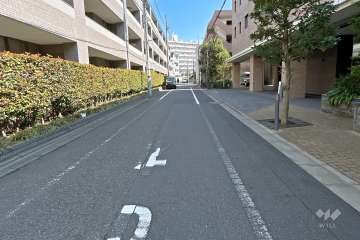 敷地北側前面道路（西側から）