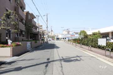 敷地東側の前面道路
