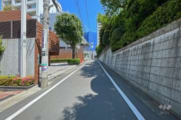 敷地東側の前面道路（南側から）