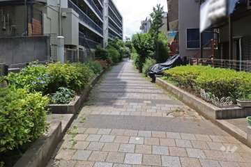 敷地北側の前面道路（東側から）