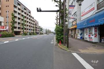 敷地北側の前面道路　