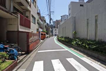 敷地の北東側道路（北西側から）