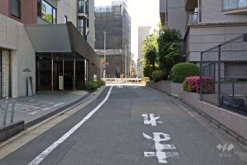 敷地の北西側道路（北東側から）