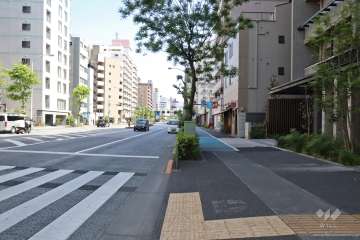 敷地東側の前面道路