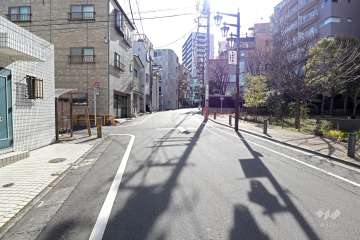 敷地南東側の前面道路