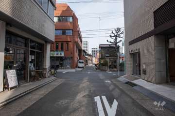 敷地南側の前面道路（東側から）