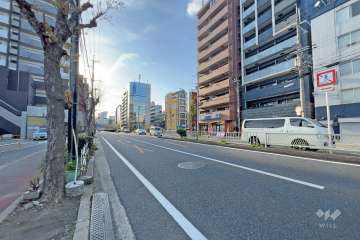 敷地南側の前面道路(東側から)