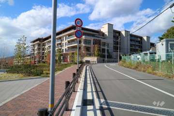 敷地北東側の前面道路（東側から）