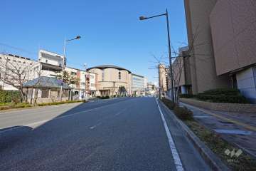 敷地の北側前面道路はバス通りです。