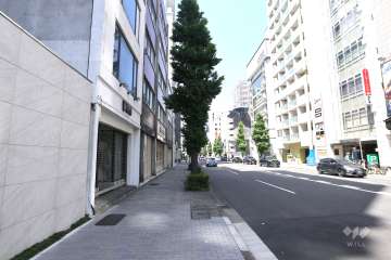 敷地東側の前面道路（南側から）