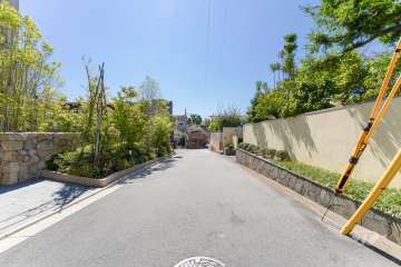 敷地北側の前面道路　