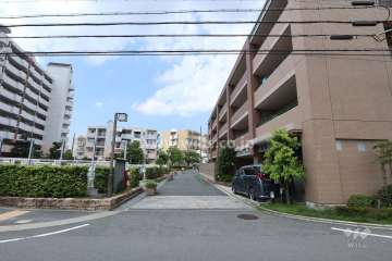 敷地南側の前面道路(東側から)
