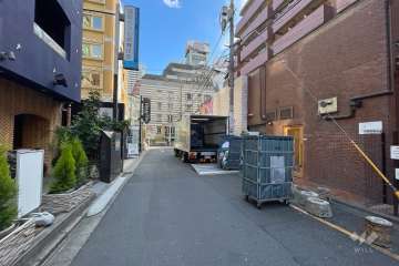 敷地北側の前面道路　