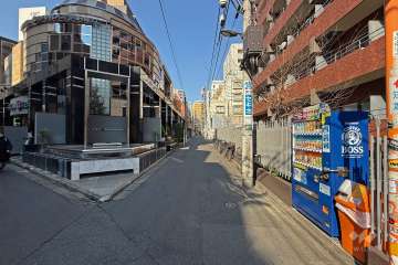 敷地西側の前面道路（南側から）