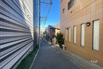 敷地の東側前面道路（南側から）