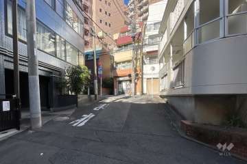 敷地の北側前面道路（東側から）