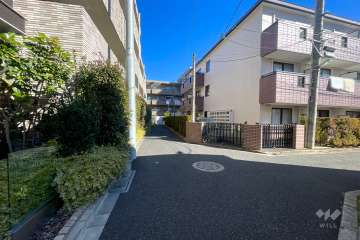 敷地西側の前面道路（南側から）