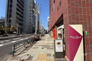 敷地の南側前面道路（東側から）