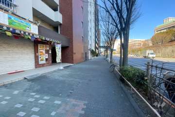 敷地北東側の前面道路　